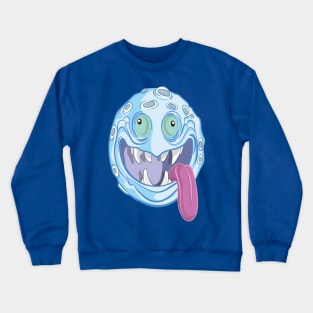 Happy moon with smiling face Crewneck Sweatshirt